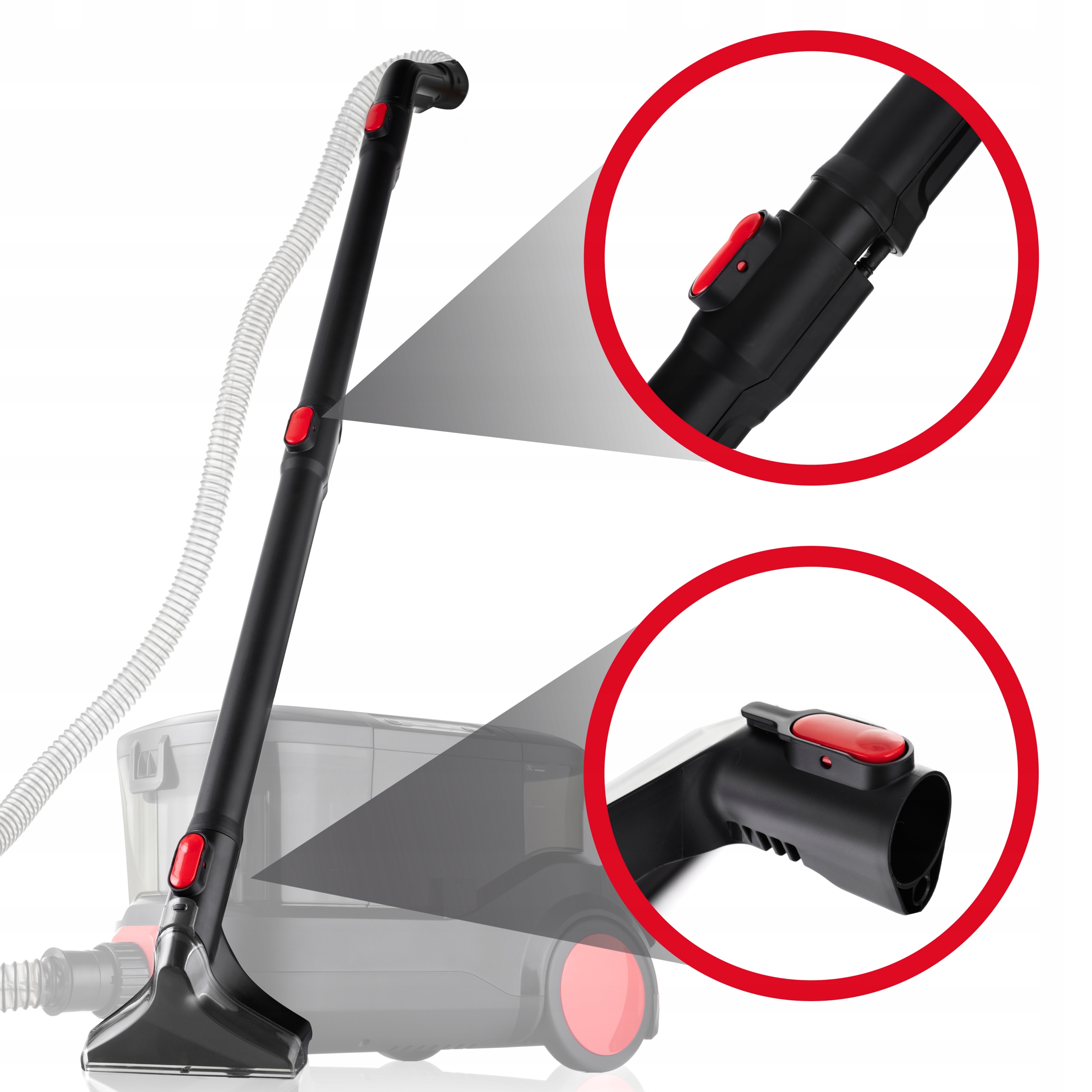 ODKURZACZ PIORĄCY DO DYWANÓW I TAPICERKI 3xSSAWKI PROWASH LEHMANN HOTELOWY Kolor dominujący czarny