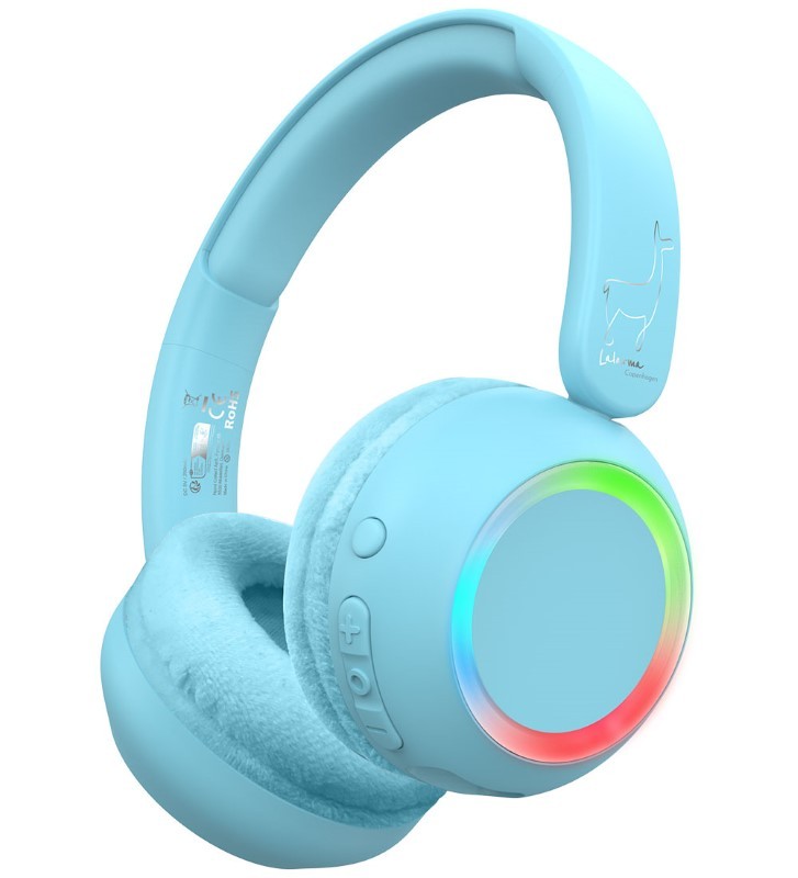 LaLarma – Bezdrátová sluchátka s podsvícením – modrá