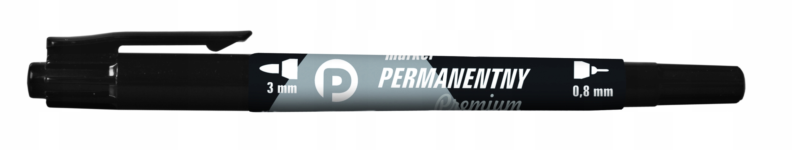 

Marker permanentny Tetis KM501 dwustronny czarny