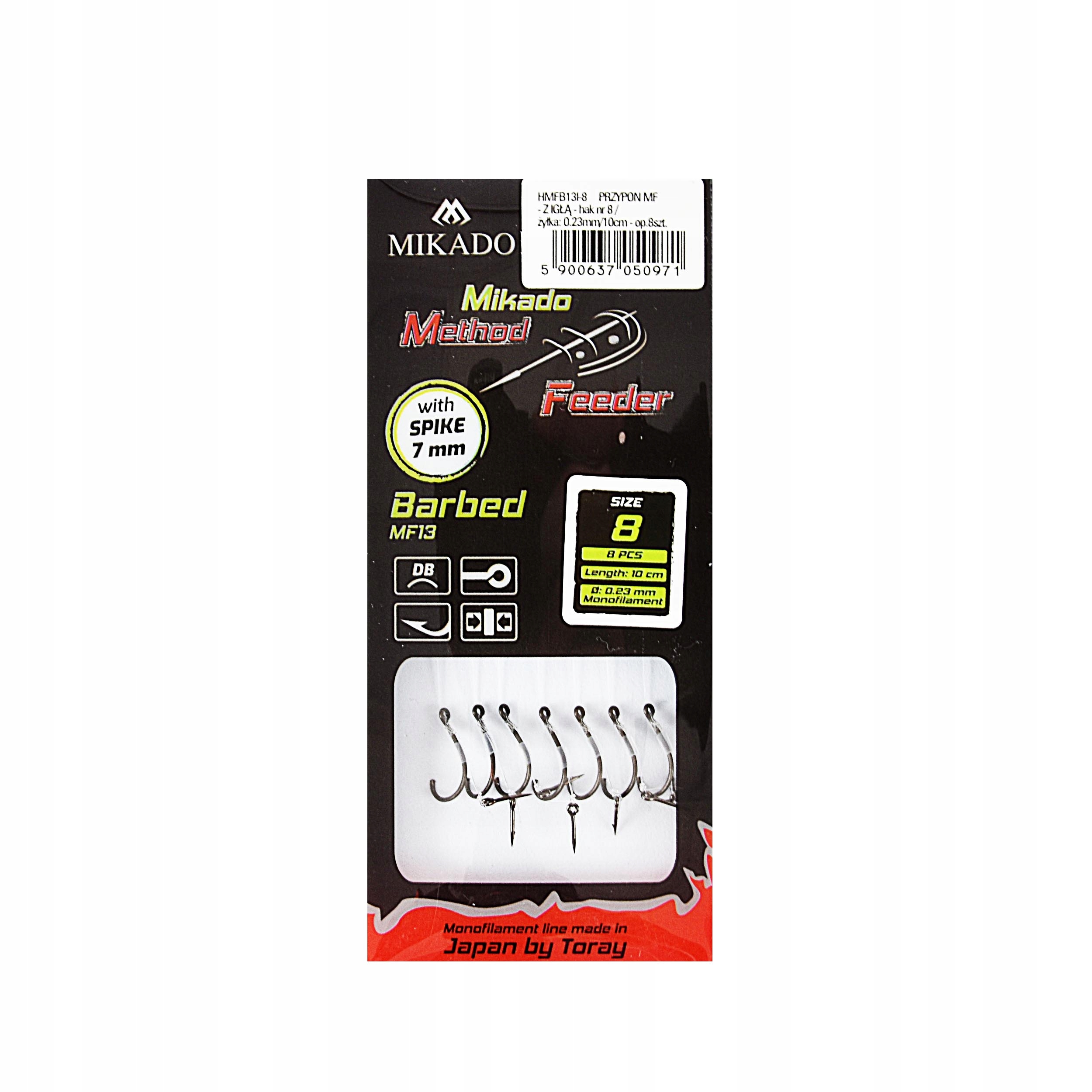 Haki Method Feeder przypon z igłą Mikado r.8 8szt