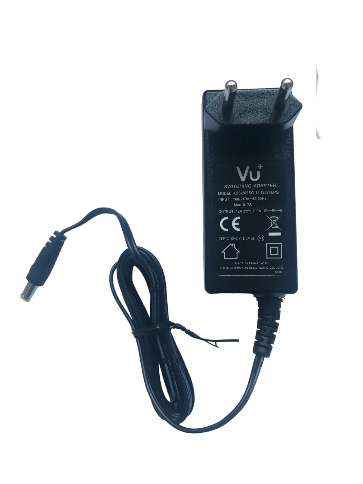 Napájecí zdroj pro dekodér Vu+ Zero 4K ADS-26FSG-12 12024EPG 12V-2A, originální