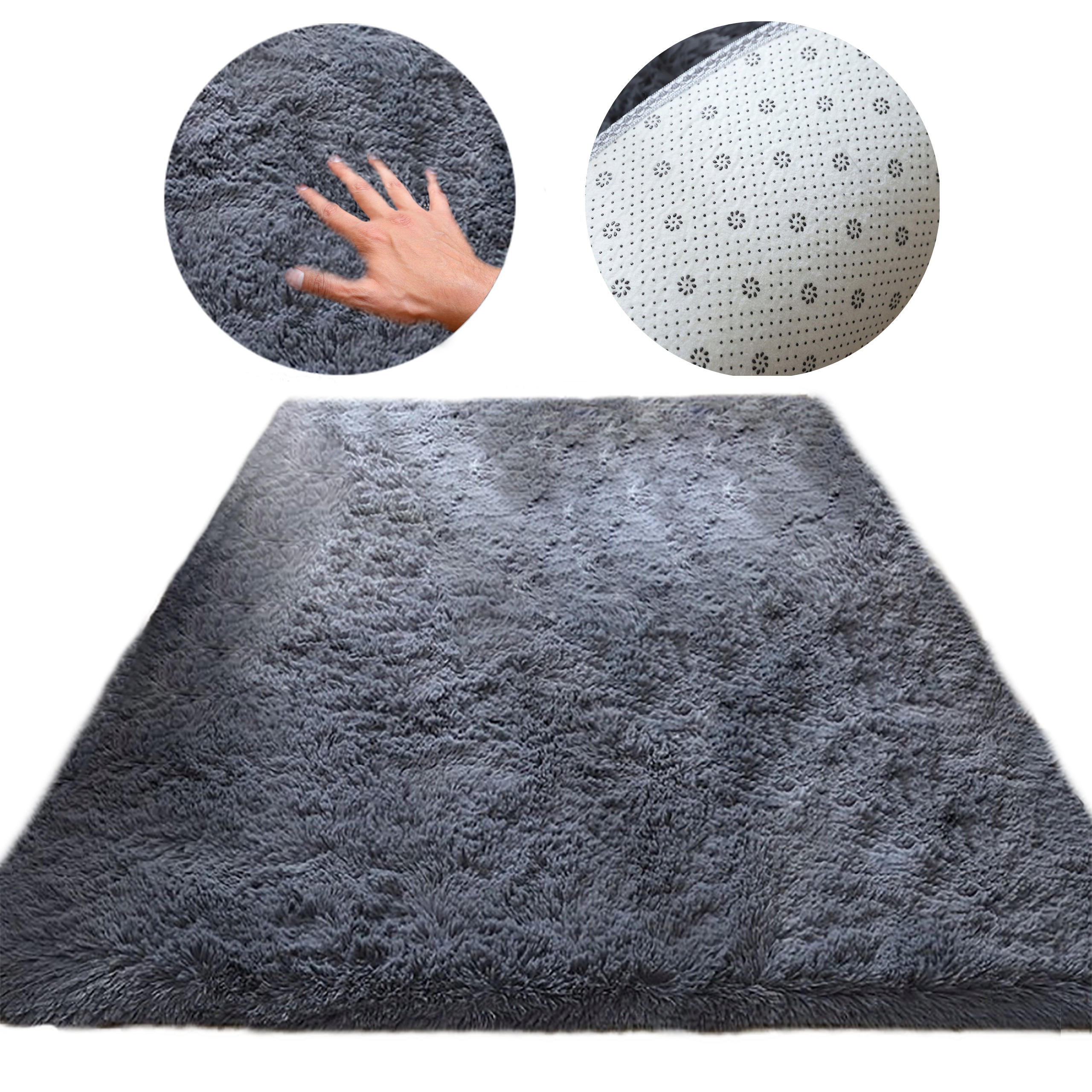 Koberec Shaggy Plyšový nadýchaný do obývacího pokoje měkký 200 x 300 cm obdélník