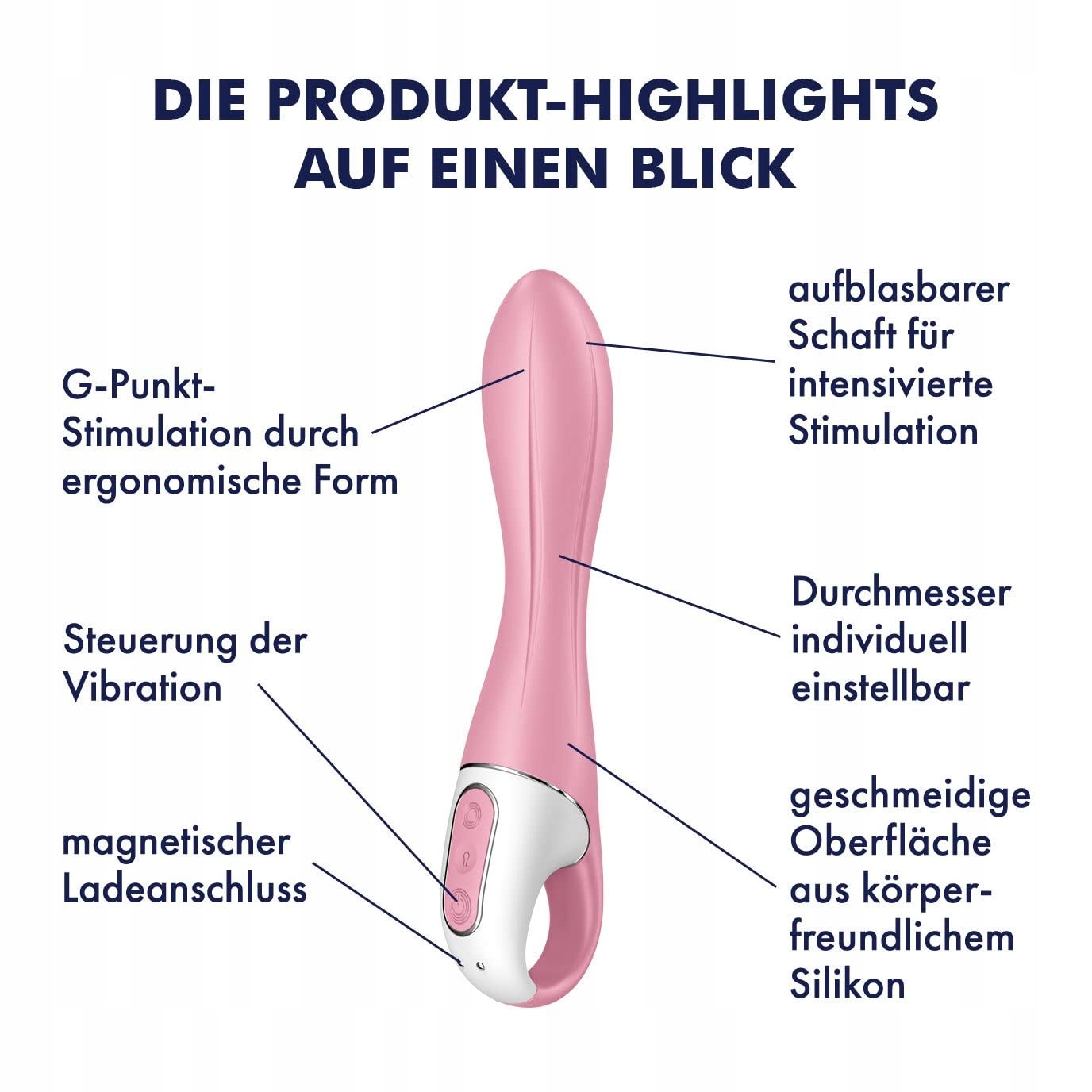 SATISFYER Wibrator Powietrzny G Punkt Silikon Wodoodporny 12 Programów — miniatura 2