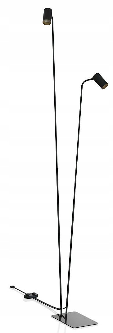 Stojacia lampa Mono Čierna Zlatá 2xGU10 216cm Stojacia lampa do obývačky