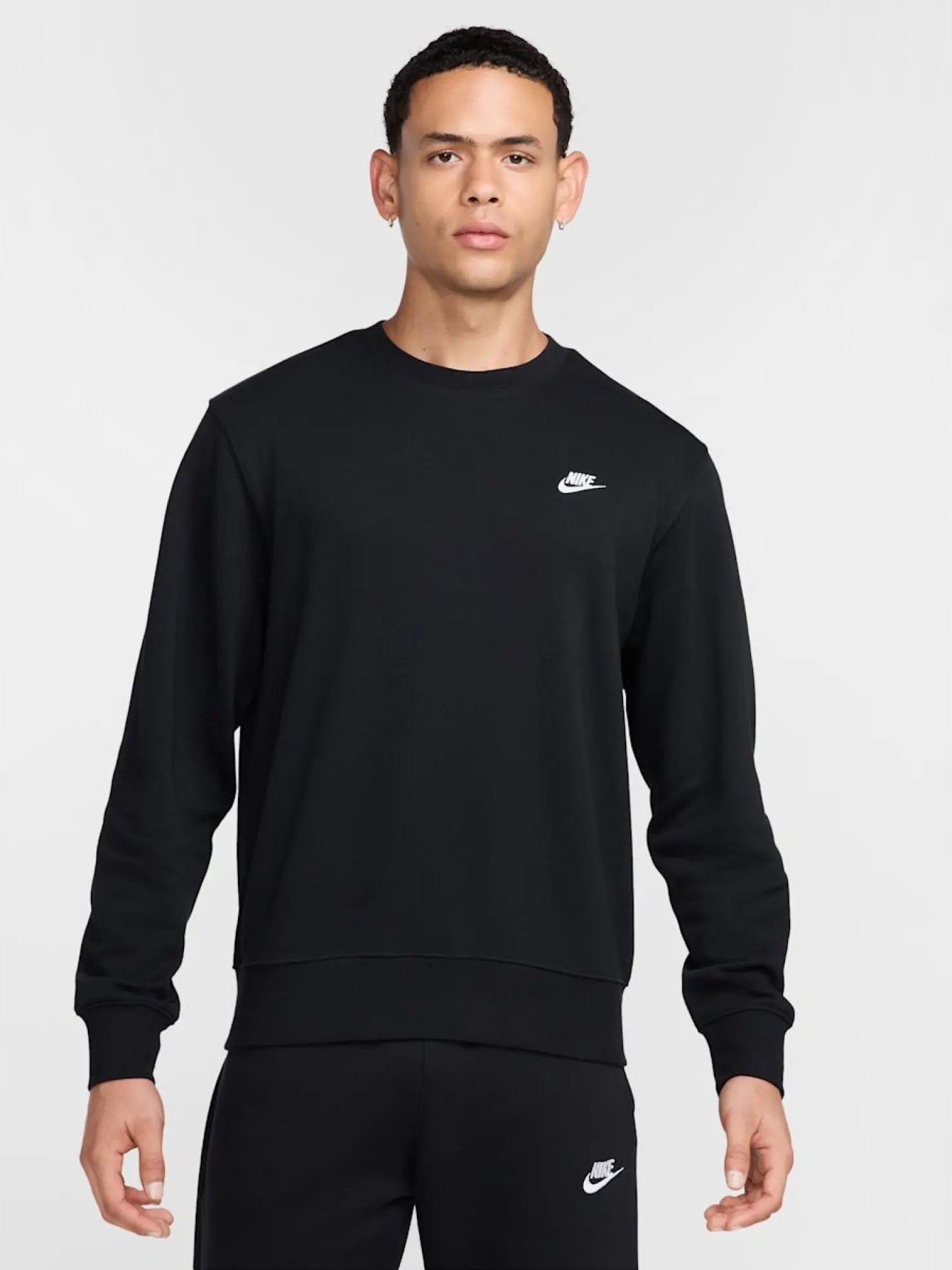 Bluza bez kaptura męska Nike M Nk Club Ft Crew FN3888-010