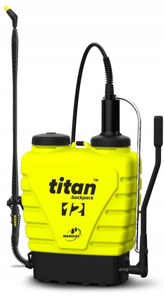 Batohový tlakový postrekovač 12 l s teleskopickou tyčou 65 cm – 115 cm a Regu