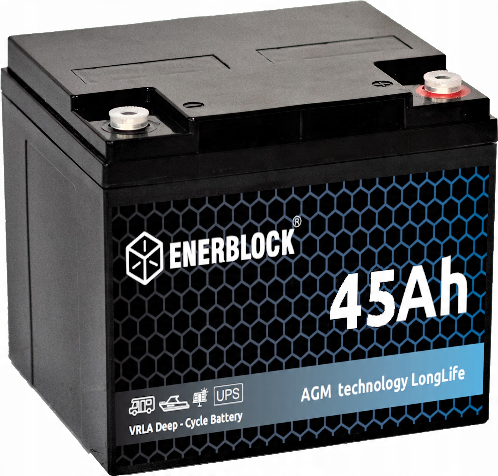 

Akumulator Agm 12V 45AH Enerblock Deep-cycle