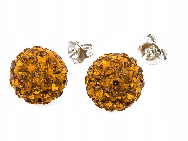 

Kolczyki Shamballa Topaz 10 mm