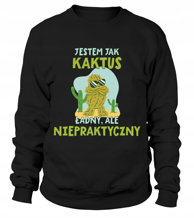 Pánská Mikina Jsem jako Kaktus XL Černá Pro něj Chlapa Manžela Chlapa