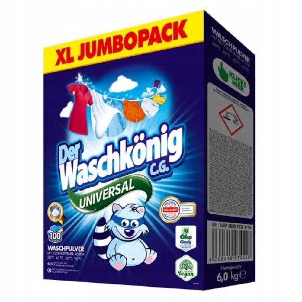 Levně Der Waschkonig Universal prášek na praní 6 kg De