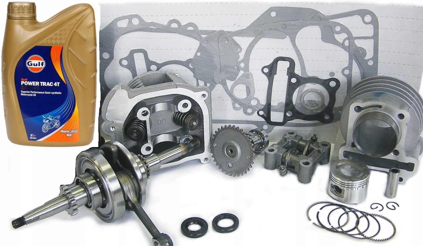 WAŁ CYLINDER GŁOWICA 80 SKUTER 4T 139QMB/QMA GY6