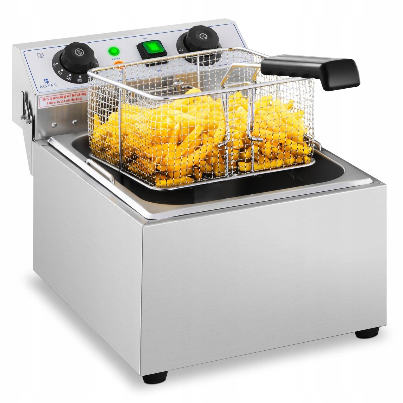 Frytkownica Olejowa Frytkownica Elektryczna Gastronomiczna Metalowa 10 L.
