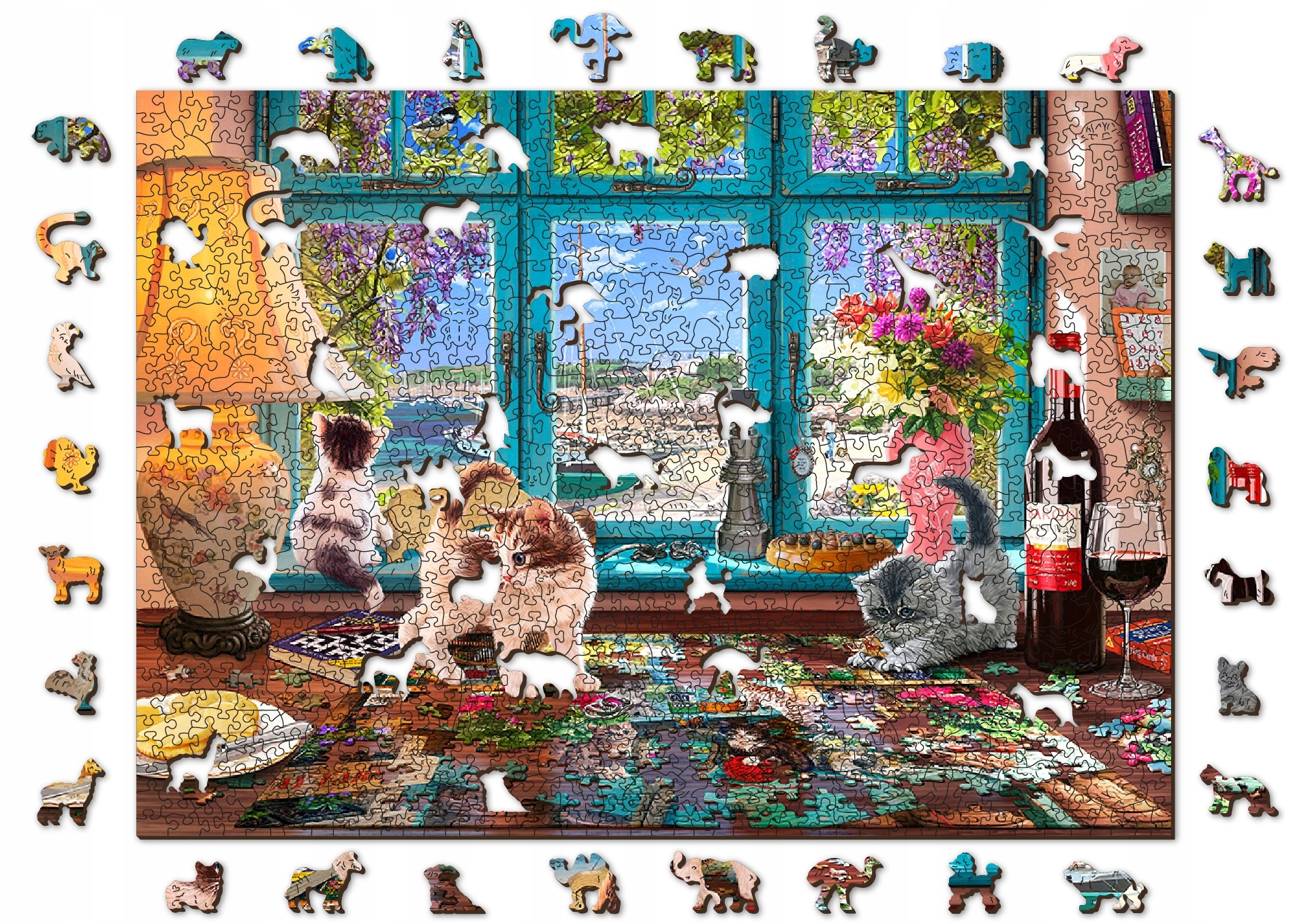 

Puzzle Drewniane Puzzler's Desk 1000 +10 elementów