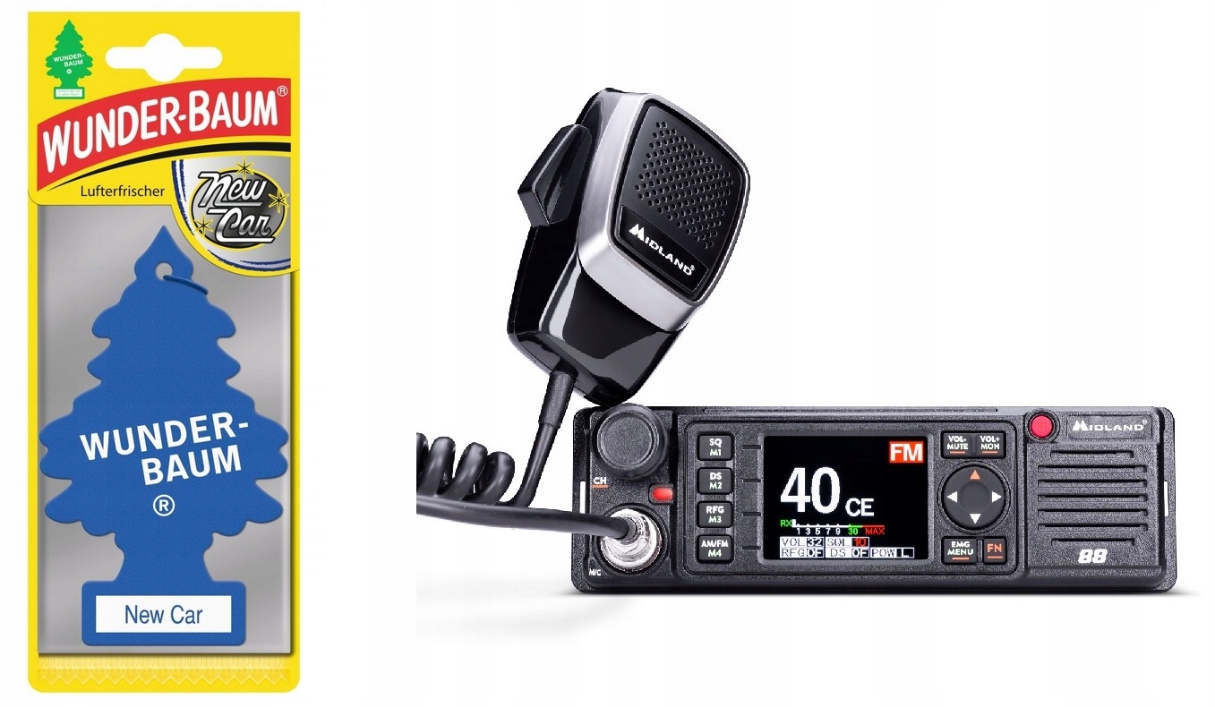 Midland M-88 Multi Cb rádio s držiakom na sklo 12V 24V Wunder Baum