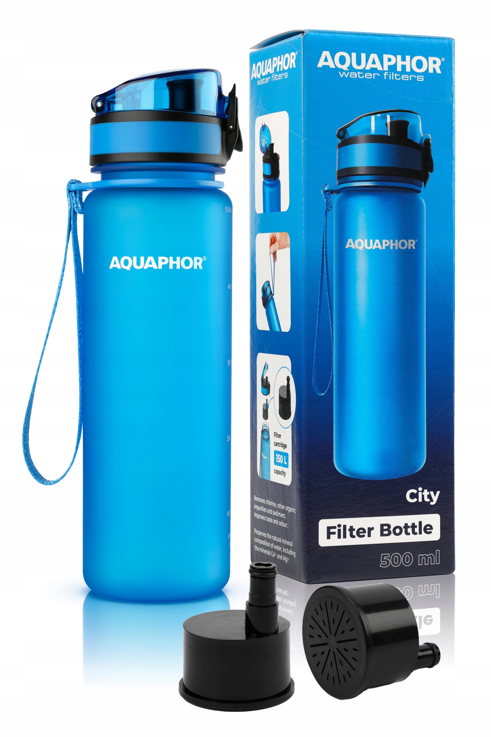 

Butelka filtrująca Aquaphor 2 filtry niebieski