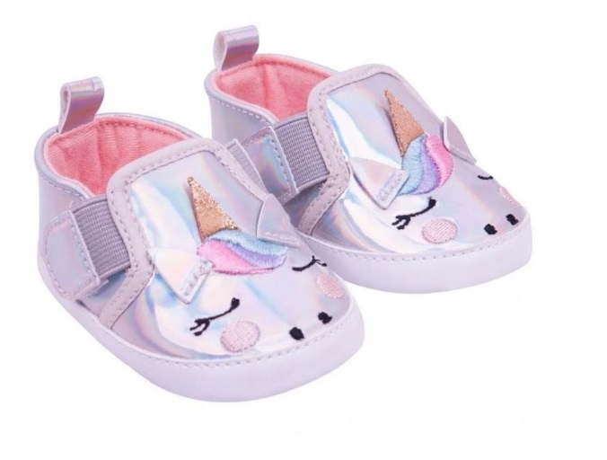 Buciki niemowlę niechodki hologram trampki 0-6m