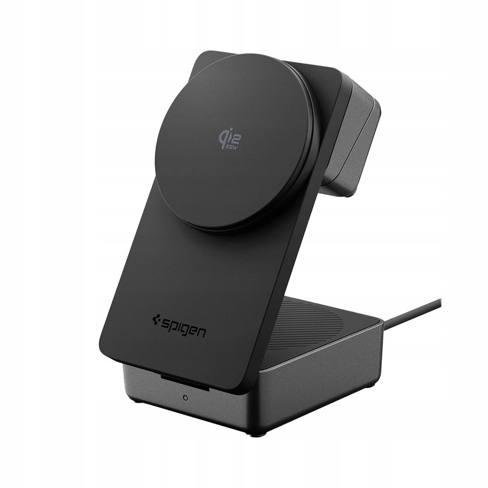 Spigen Foldable Wireless Charger Stand Qi2 25W Black ACH10398