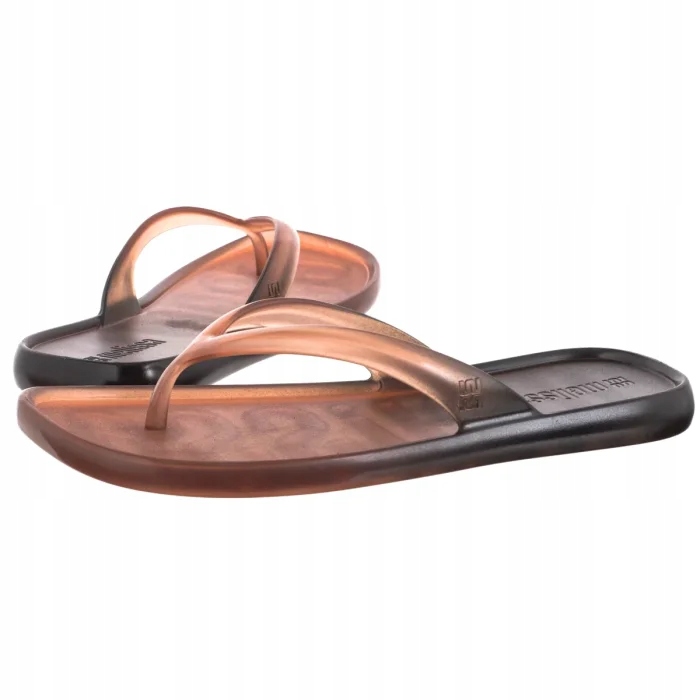 Dámské boty Japonky Melissa Beachwear Ad 37864 Brown/Black Hnědé