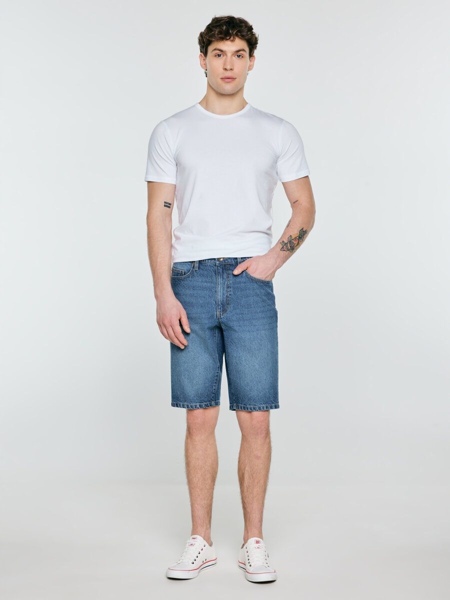 Big Star Pánské modré džínové šortky Colter 410 40