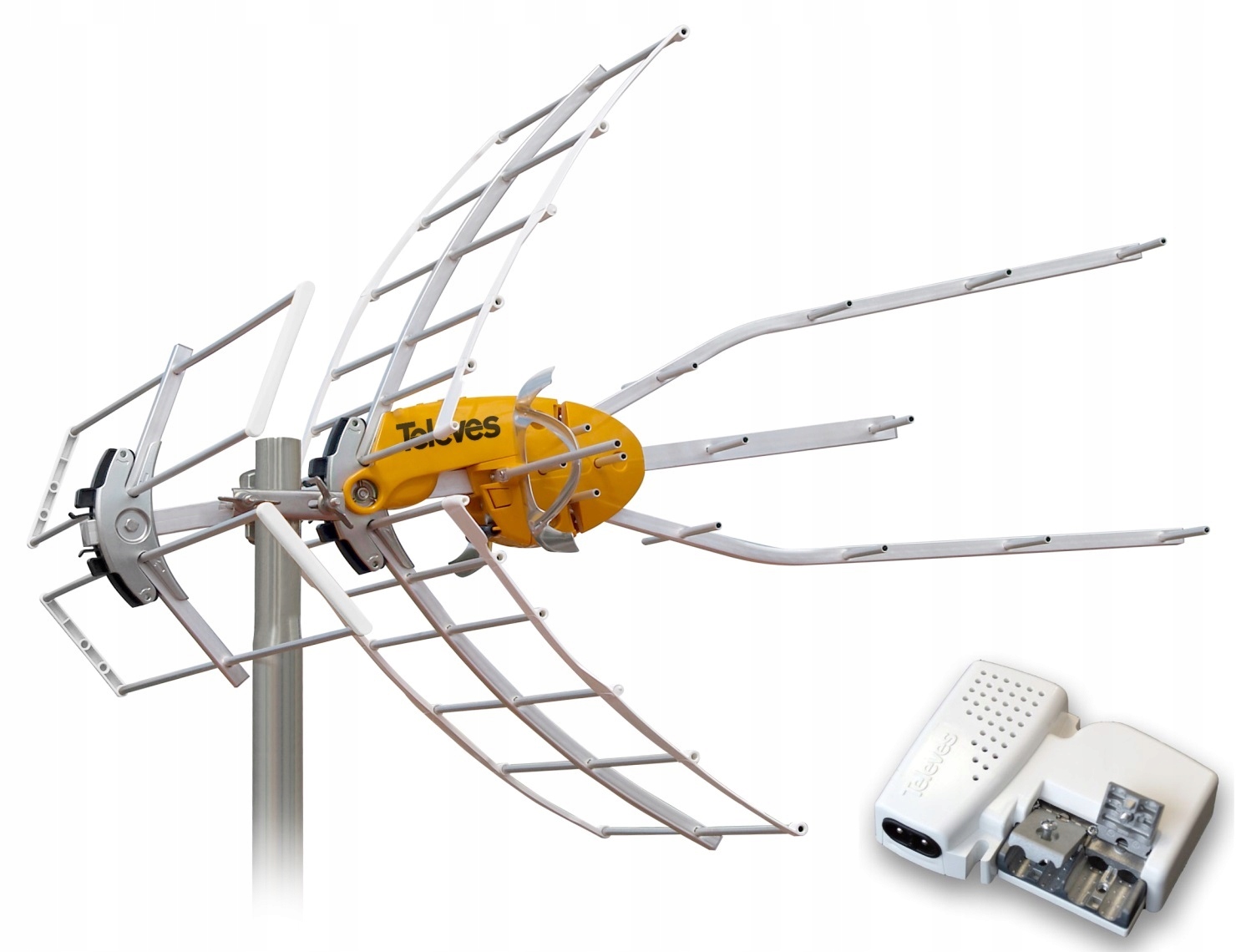 Antena DVB-T Ellipse MiX Tforce + Zasilacz Televes