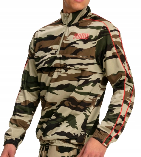 mikina Puma -45% Maskáčový pánská na zip Camo S