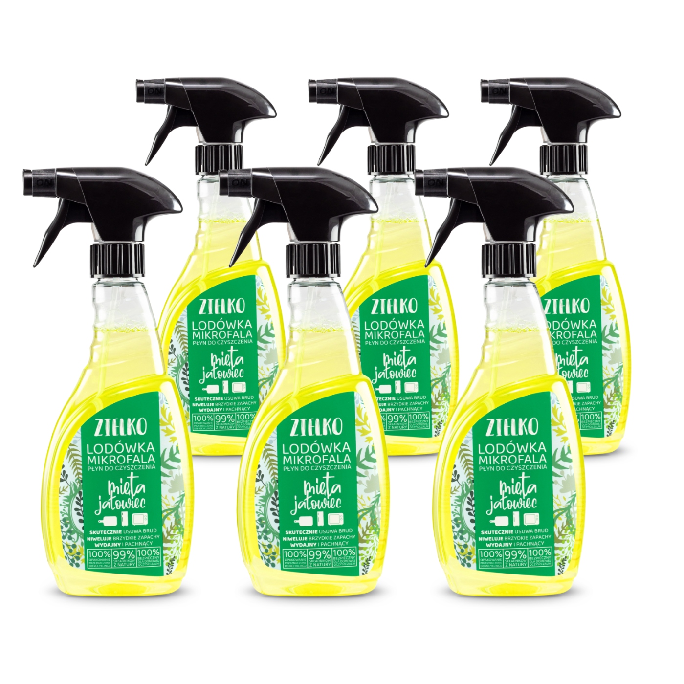 Levně Zielko Sada Čistič lednice a mikrovlnky 6x500ml (5+1 bonus)
