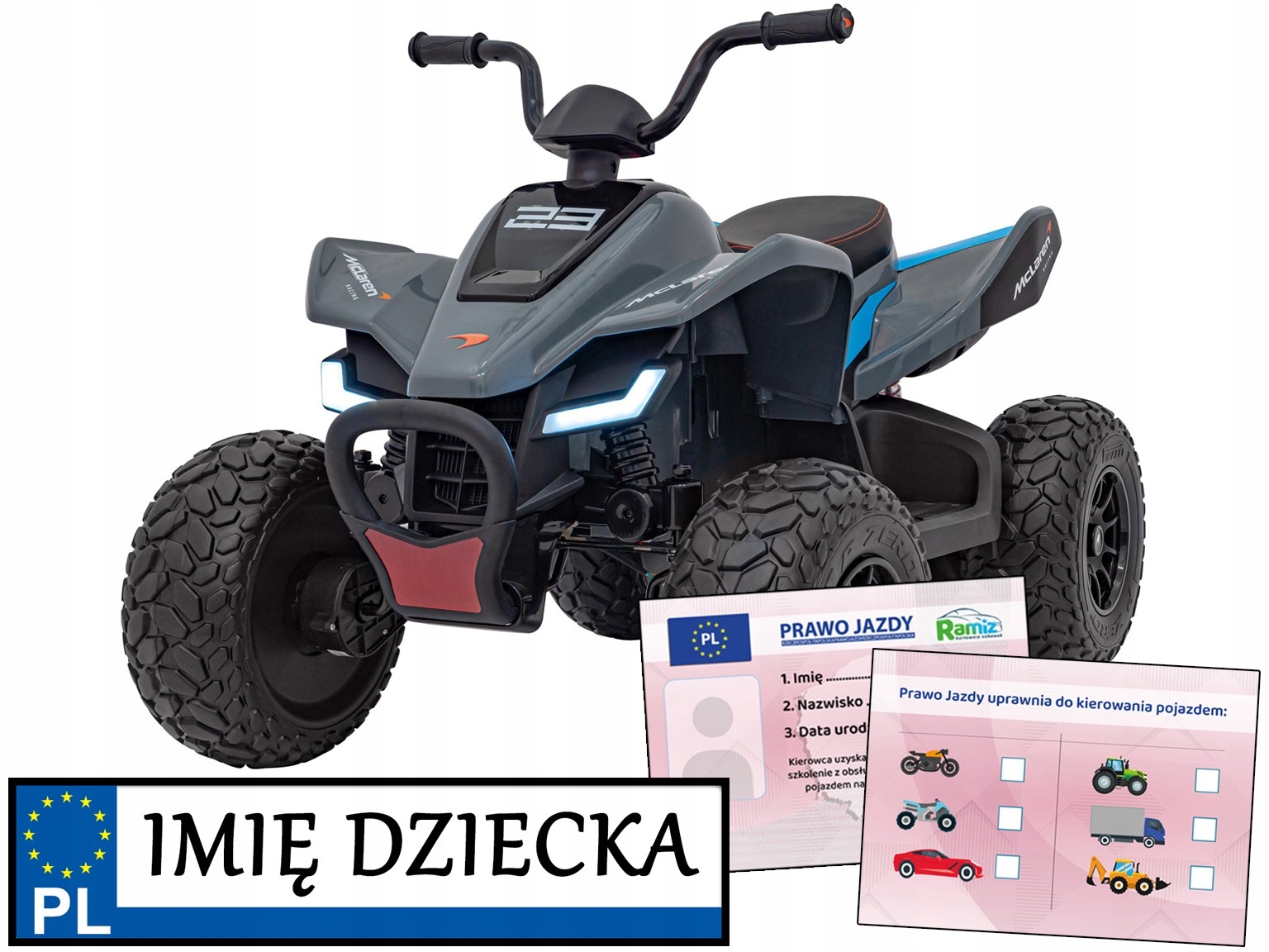 stabilny i wytrzymały pojazd na akumulator Quad McLaren Racing MCL 35 4x4