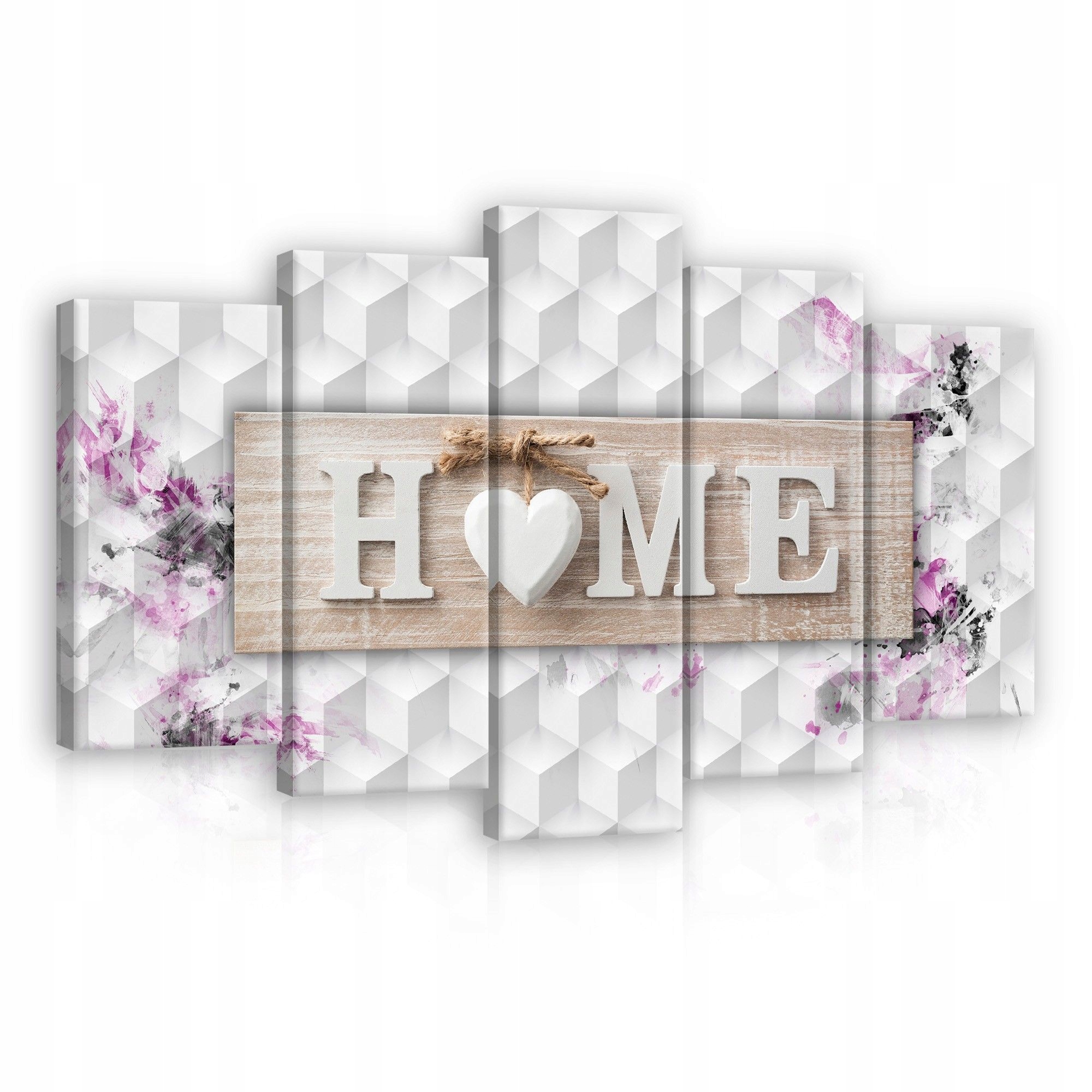 Obraz 100x60 Geometrická abstrakce vzor květiny pastely 3D Home srdce