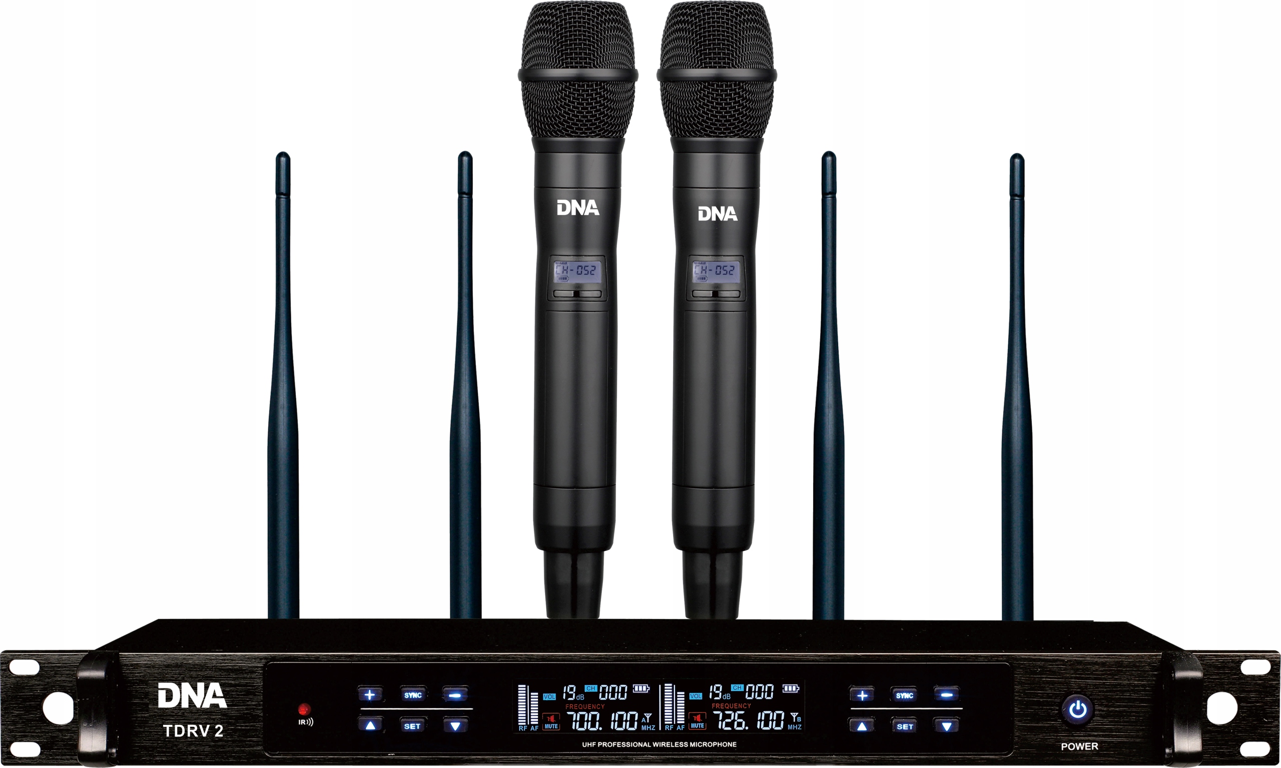 Dna Tdrv 2 Sada 2X Bezdrátový Ruční Mikrofon Přijímač Uhf