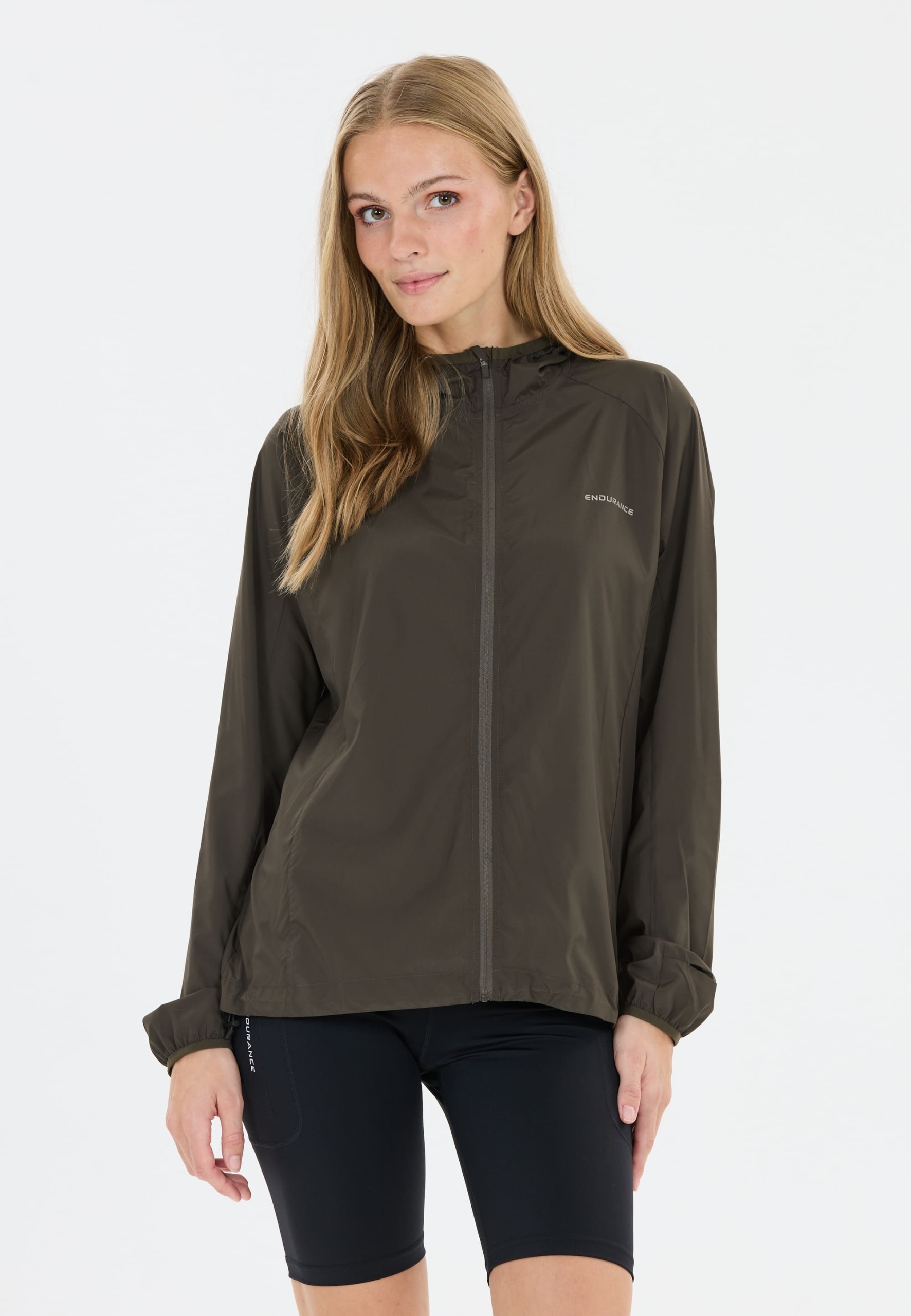 Kurtka biegowa damska Endurance Siony Light Jacket Szary 44