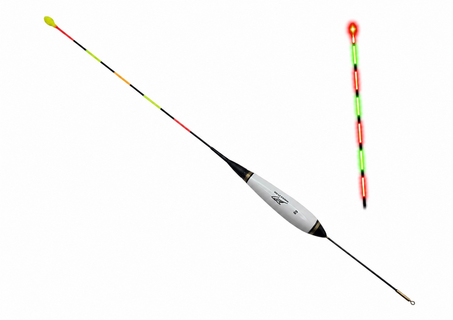 Świecący Spławik Led Przelotowy Giętka Szczytówka 6g 33cm Bateria Tuba