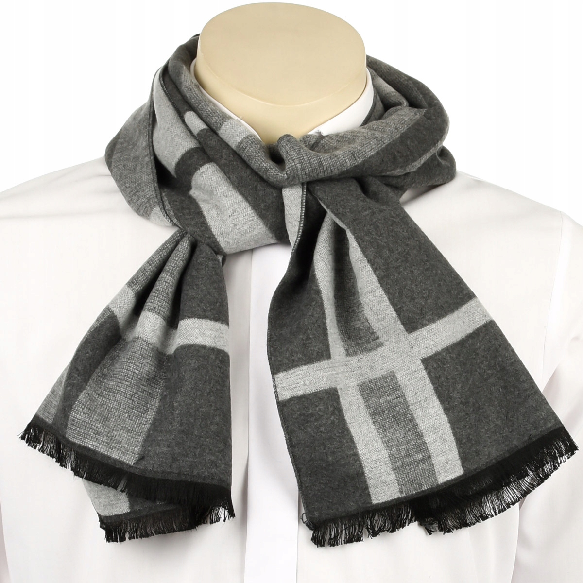 

Szalik męski ciepły miękki szal gładki elegancki