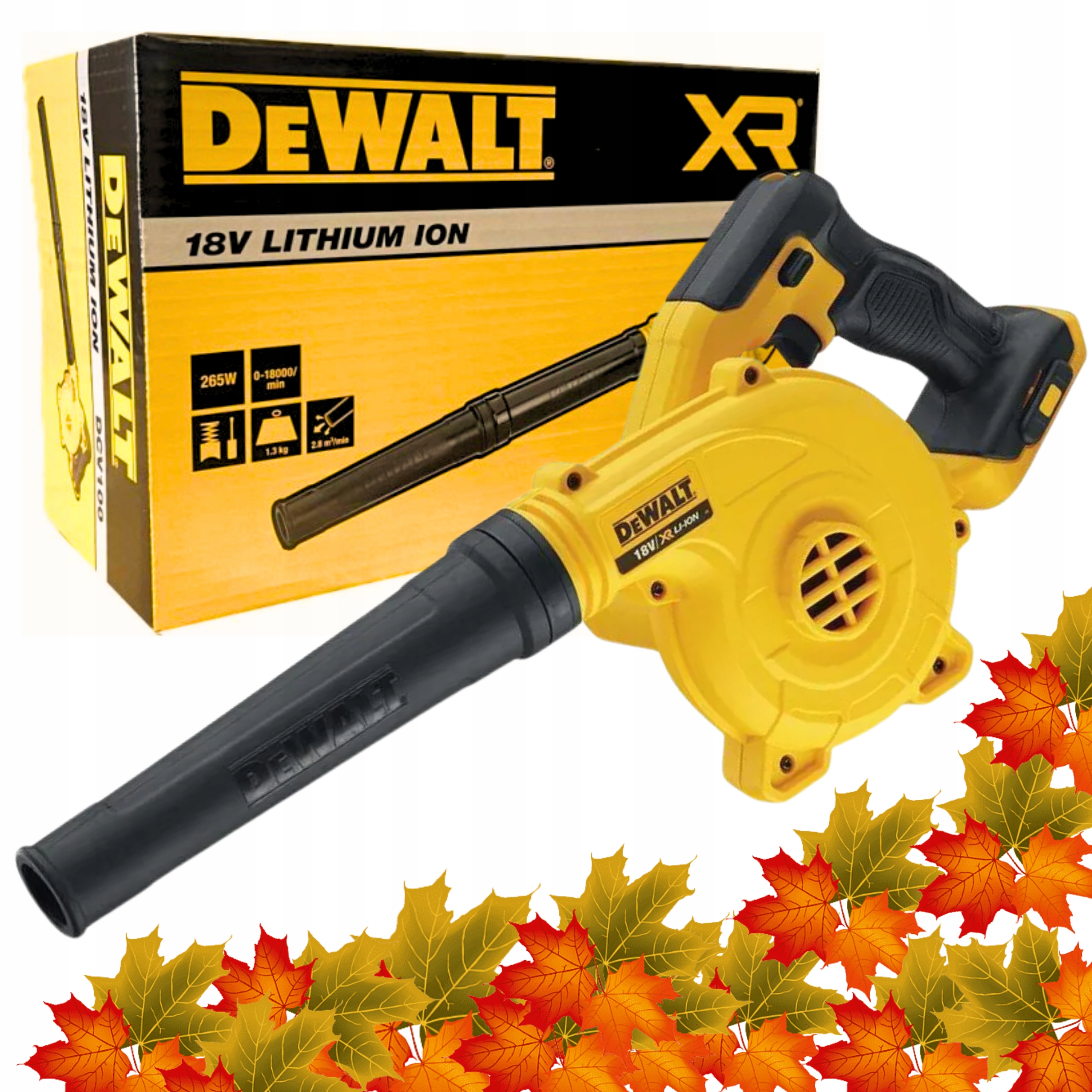 Akumulatorowa Dmuchawa Do Liści Ogrodu 265W Przedłużka 18V Dewalt DCV100