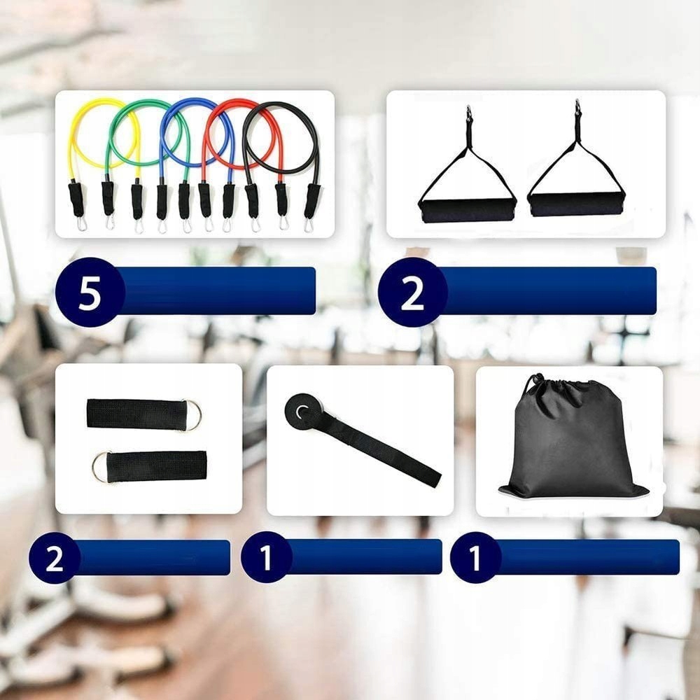 GUMY OPOROWE DO ĆWICZEŃ EKSPANDERY TRENINGOWE FITNESS BANDS ZESTAW 5 GUM Kod producenta WRTS5-01