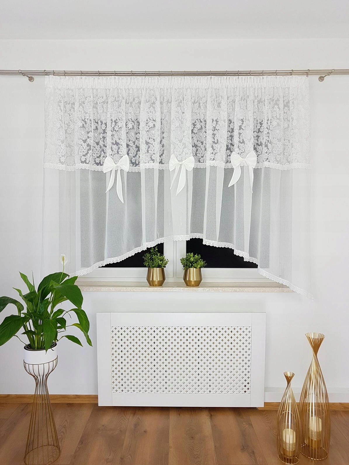 Firanka Z Markizety Gotowa Kokardy Haft Do Pokoju Żabki Taśma 300 X 160