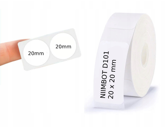 

Niimbot Etykiety Naklejki Okrągłe 20*20mm 290szt