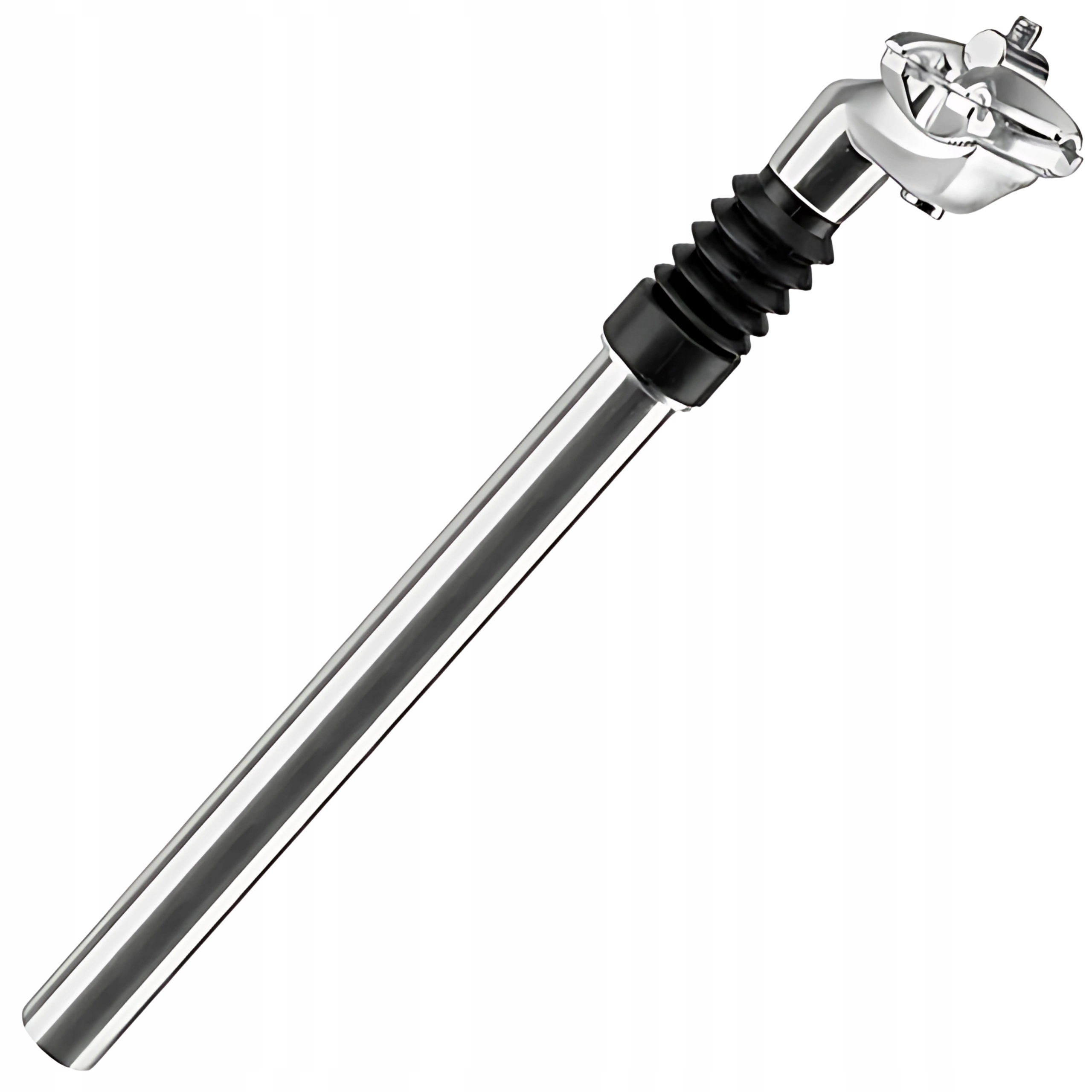 Sztyca amortyzowana 27,2 350 mm srebrna komfort jazdy wspornik amortyzowany