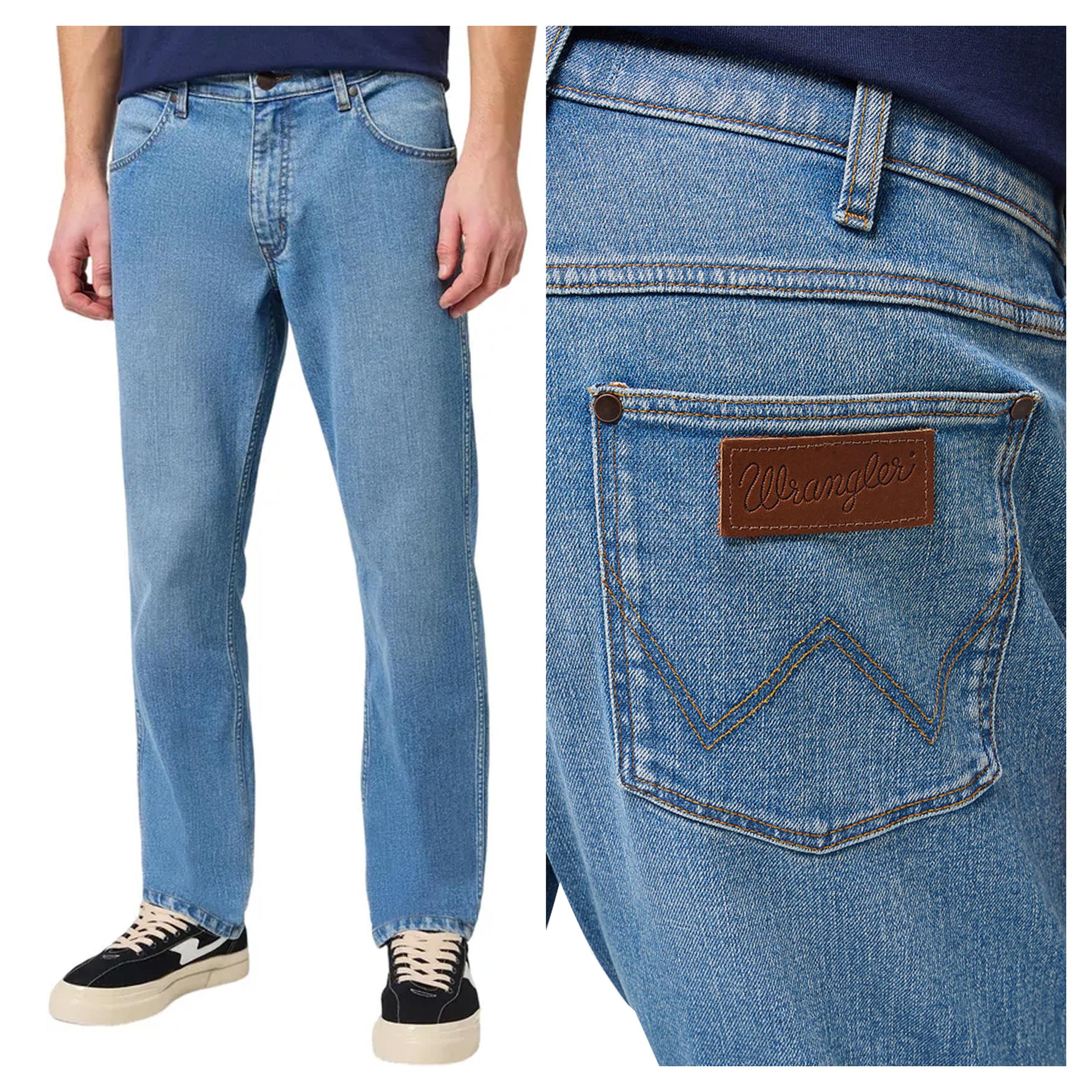 Pánské jednoduché džínové kalhoty Wrangler Greensboro 31/34