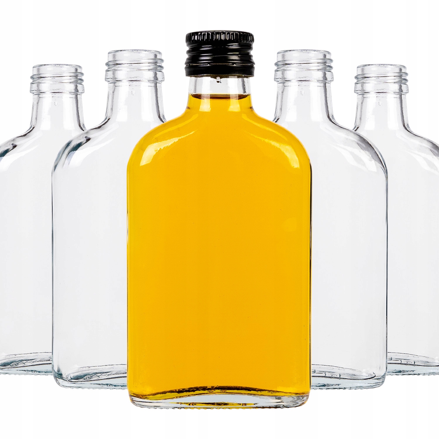 

5X Butelki 200 ML Piersiówka+zakrętka Na Nalewki