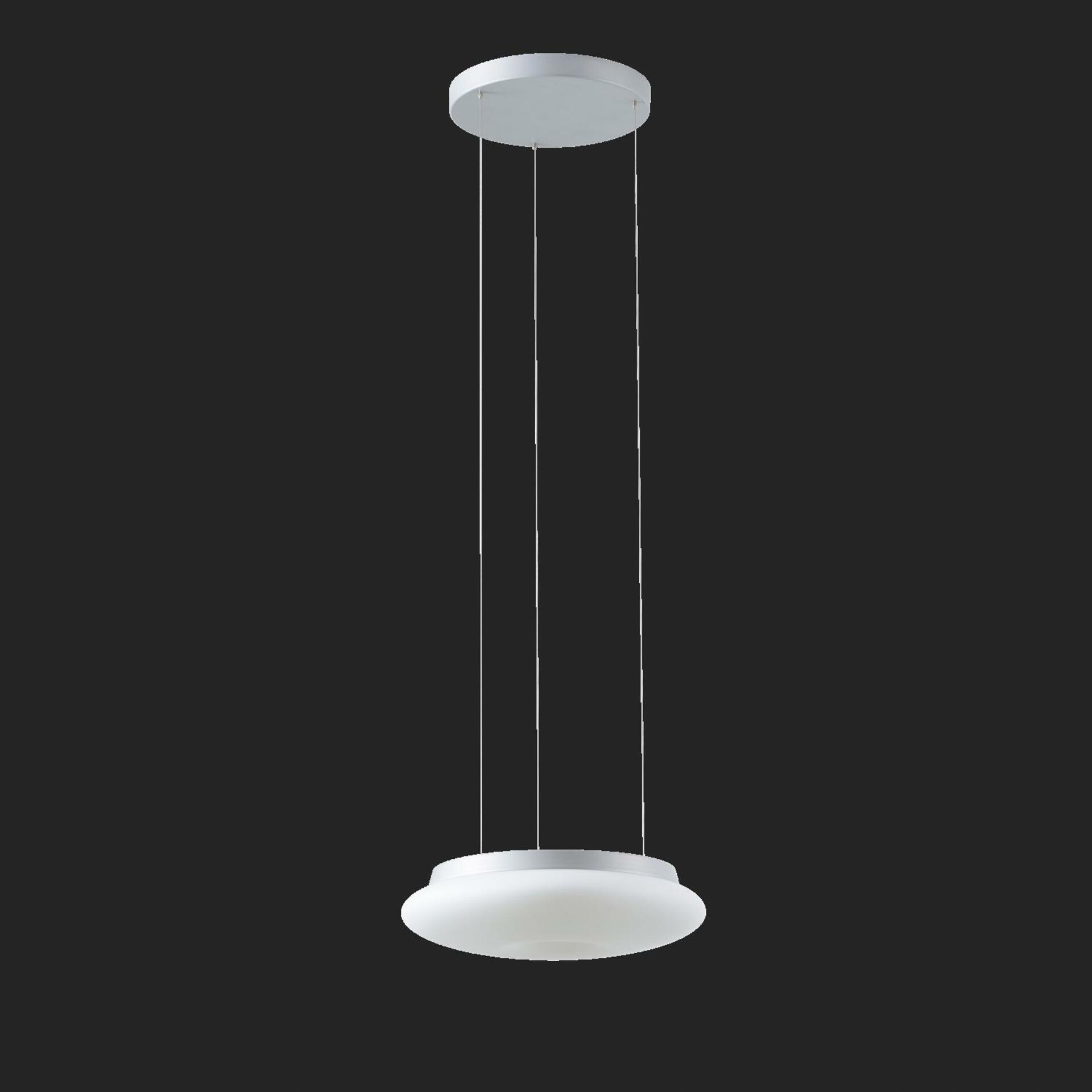 Osmont 67927 Saturn LE1 závesné sklenené svietidlo strieborná biela IP20 4000