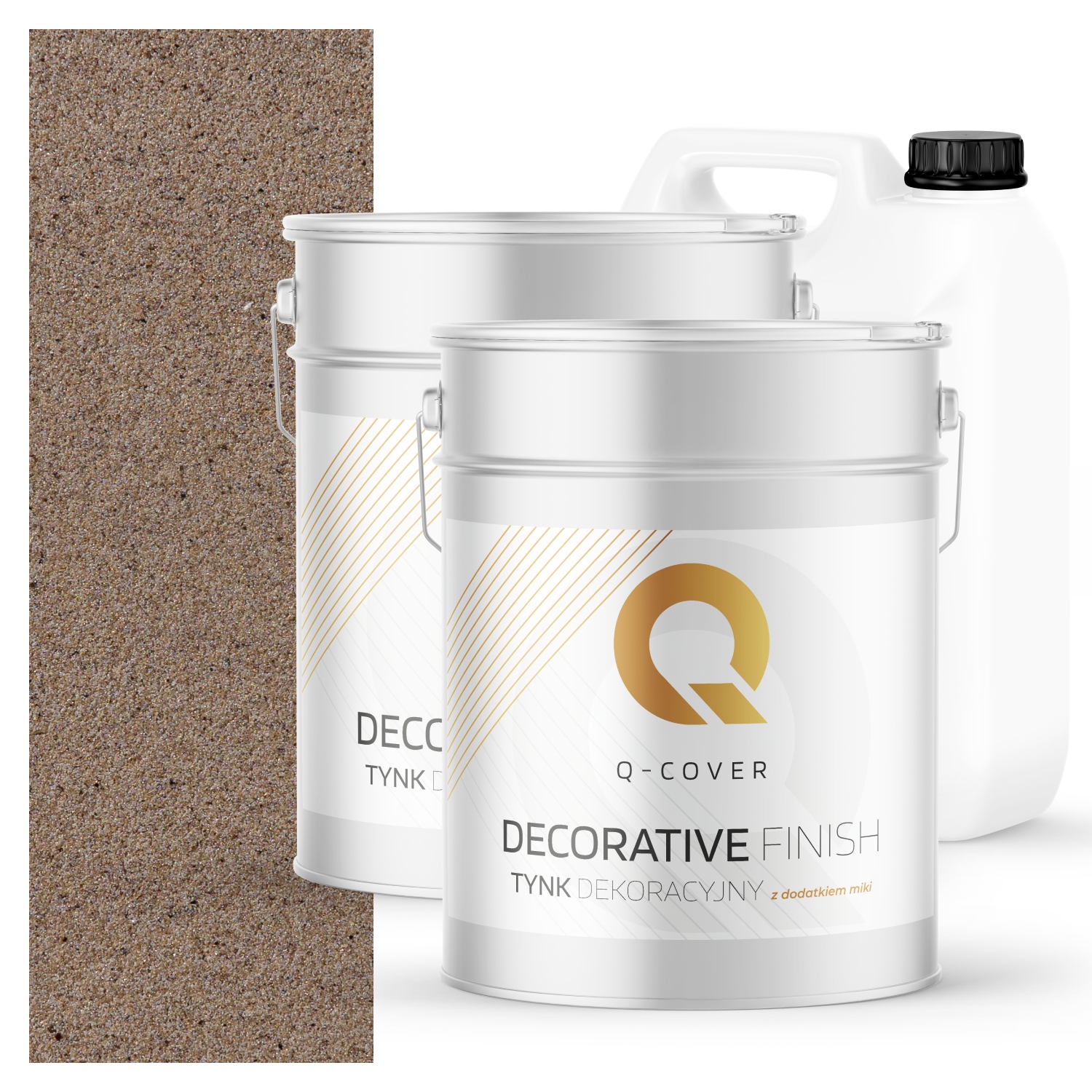 Dekorativní Omítka Sada Na 7 m2 Hnědá S Měděným Pylem Zemina D811