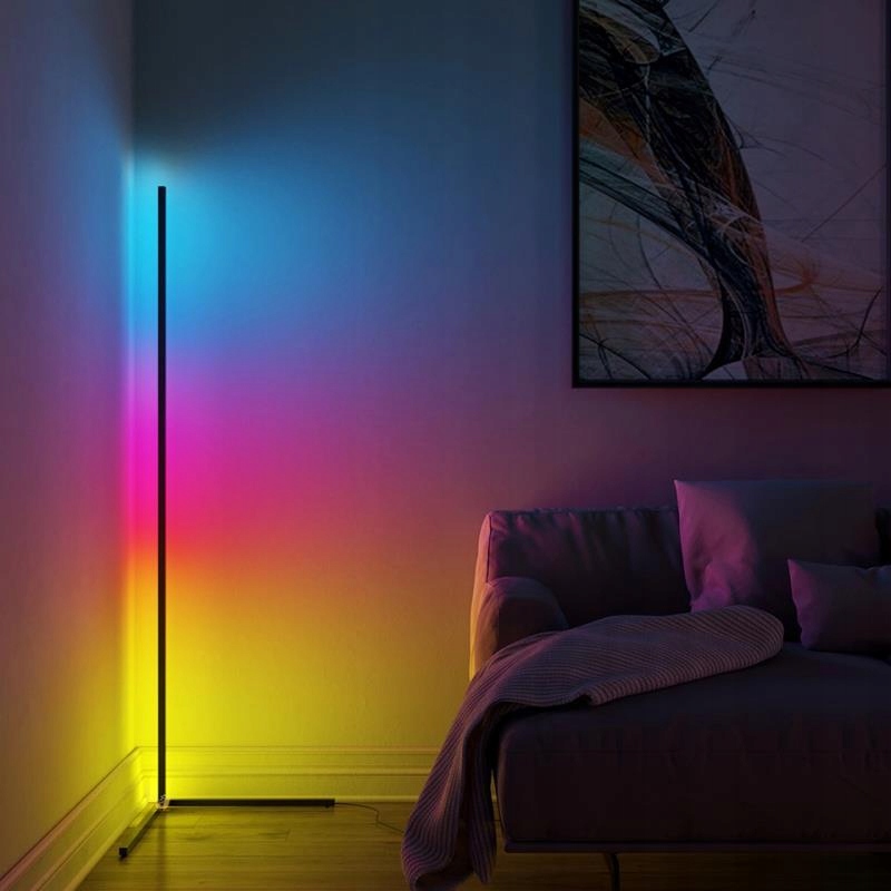 ВЕЛИКИЙ КУТОВИЙ ТОРШЕР LED RGB Пульт дистанційного керування Вітальня Спальня Код виробника APT_ZD81