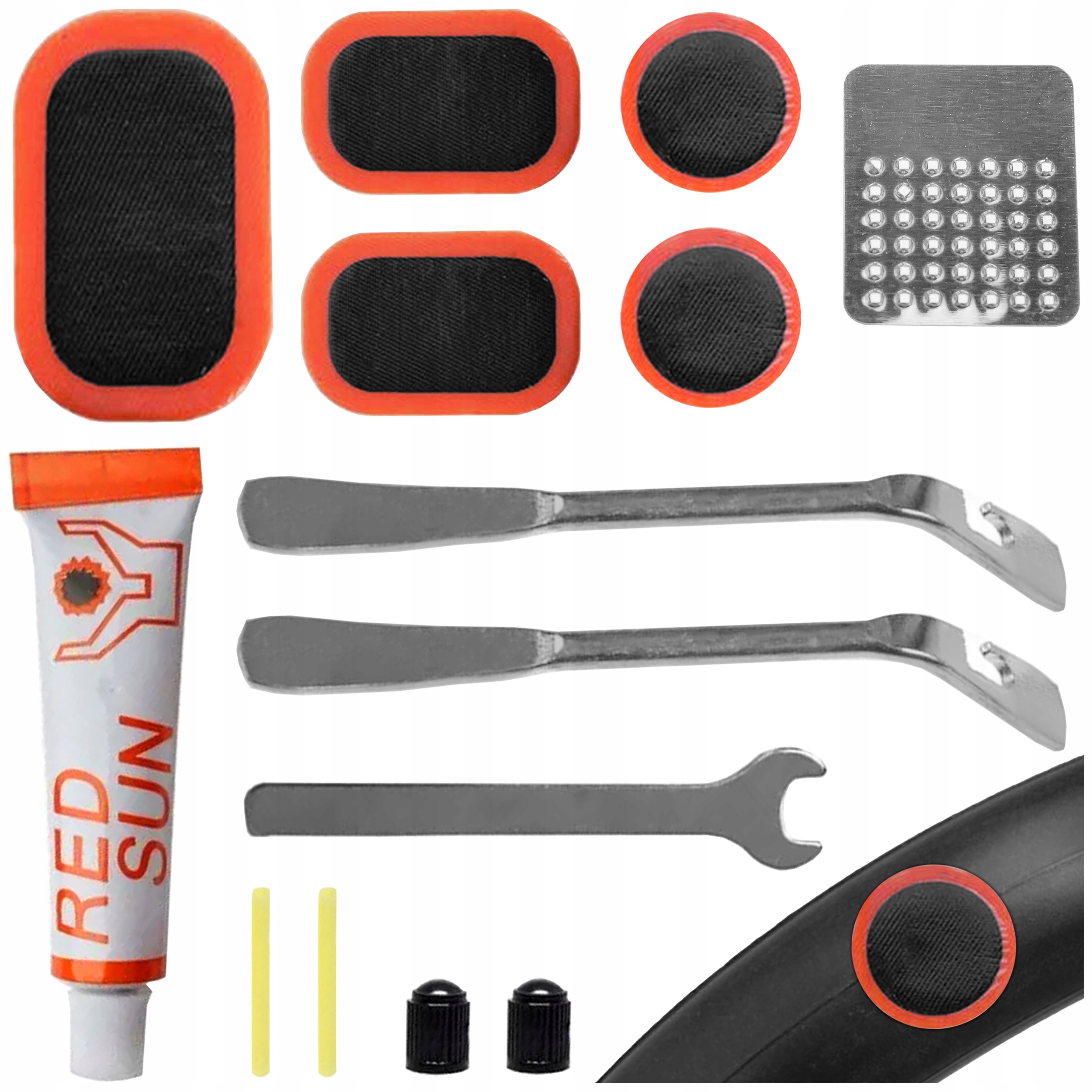 

Zestaw Naprawczy Rowerowy Do Dętek Kół Łatki Łyżki