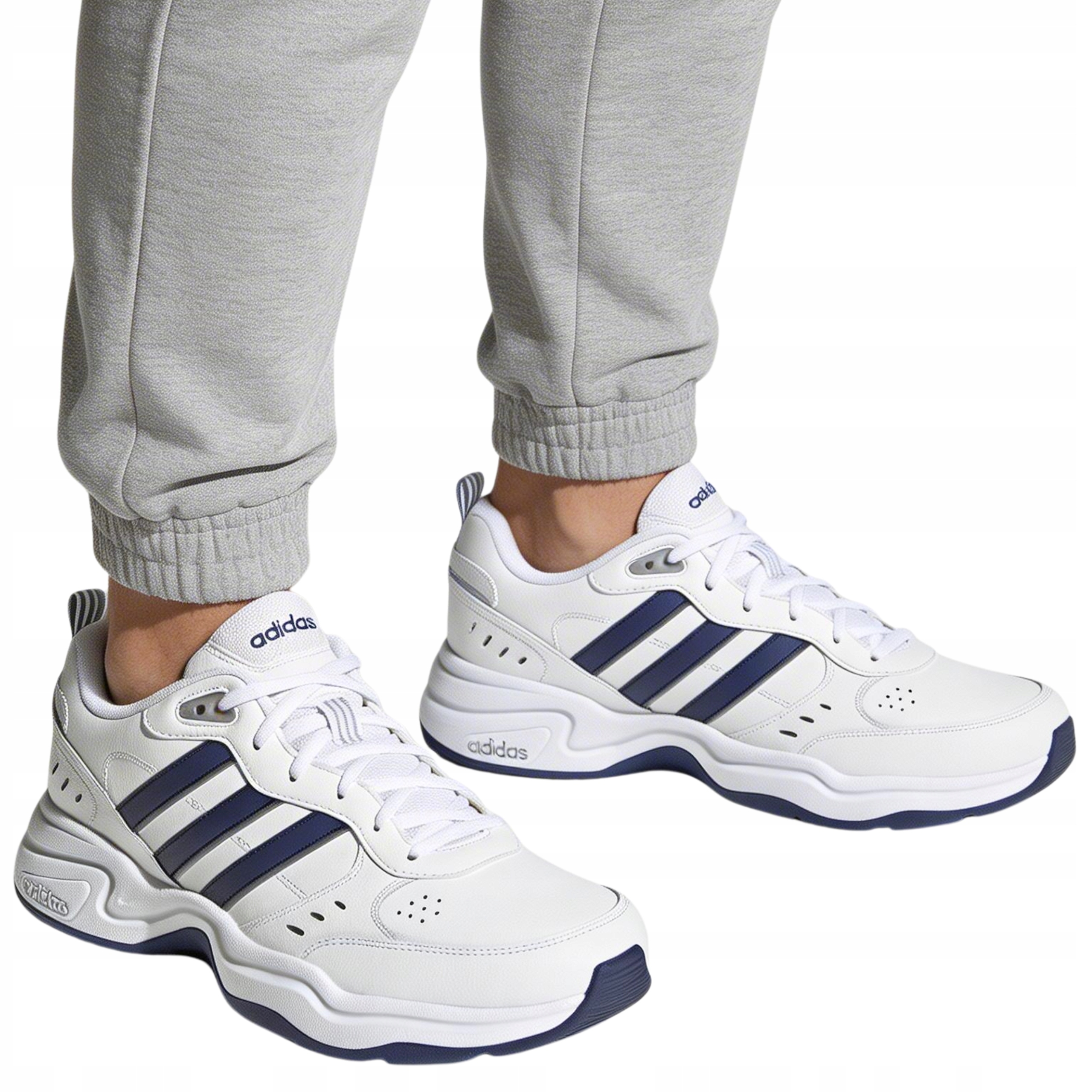 Pánské Boty Adidas Strutter Bílé Sportovní Kožené Tenisky EG2654 43 1/3