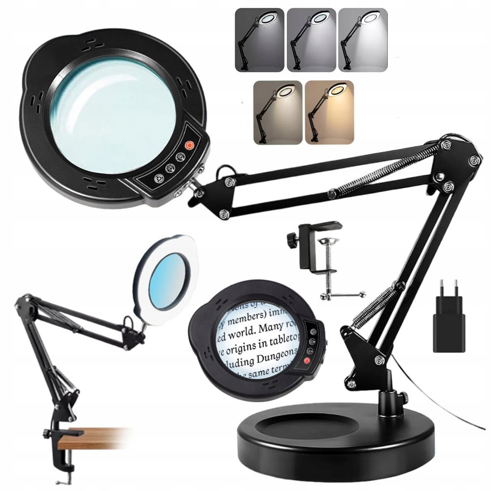 Led Lampa S Lupou Kosmetická Dermatologická Dílenská Stolní Regulace
