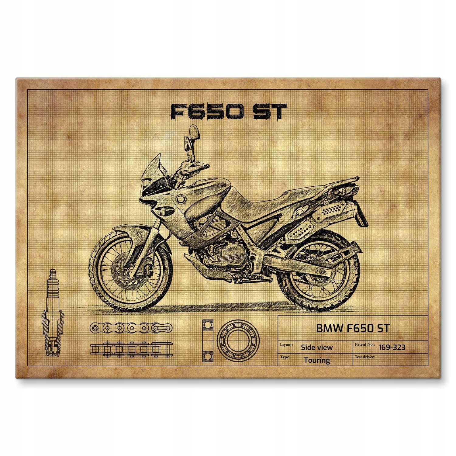 Kovový plakát Bmw F650 St Šidítko Plech 30 x 42 cm Dárek