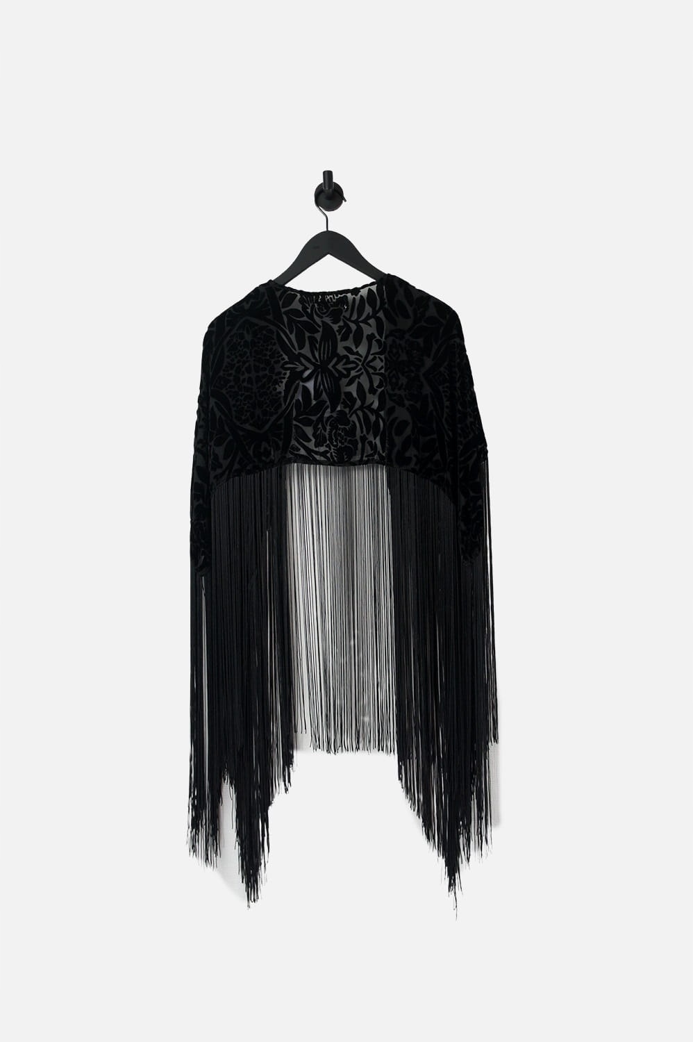 UNIQUE21 CZARNA NARZUTKA FRĘDZLE (34) Marka Unique21