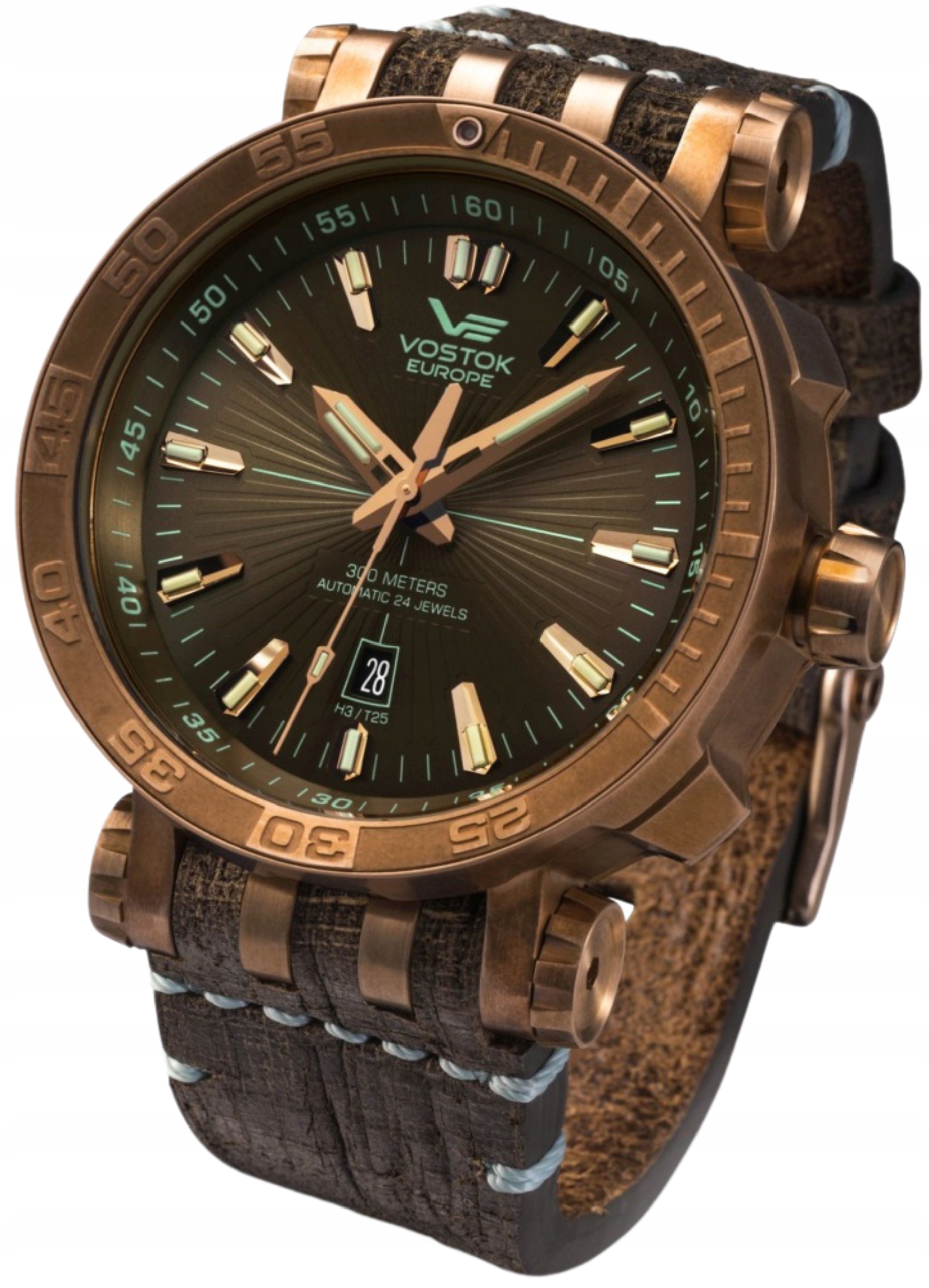 Nový Originální Pánské hodinky Vostok Europe NH35A-575O285 Energie na řemínku