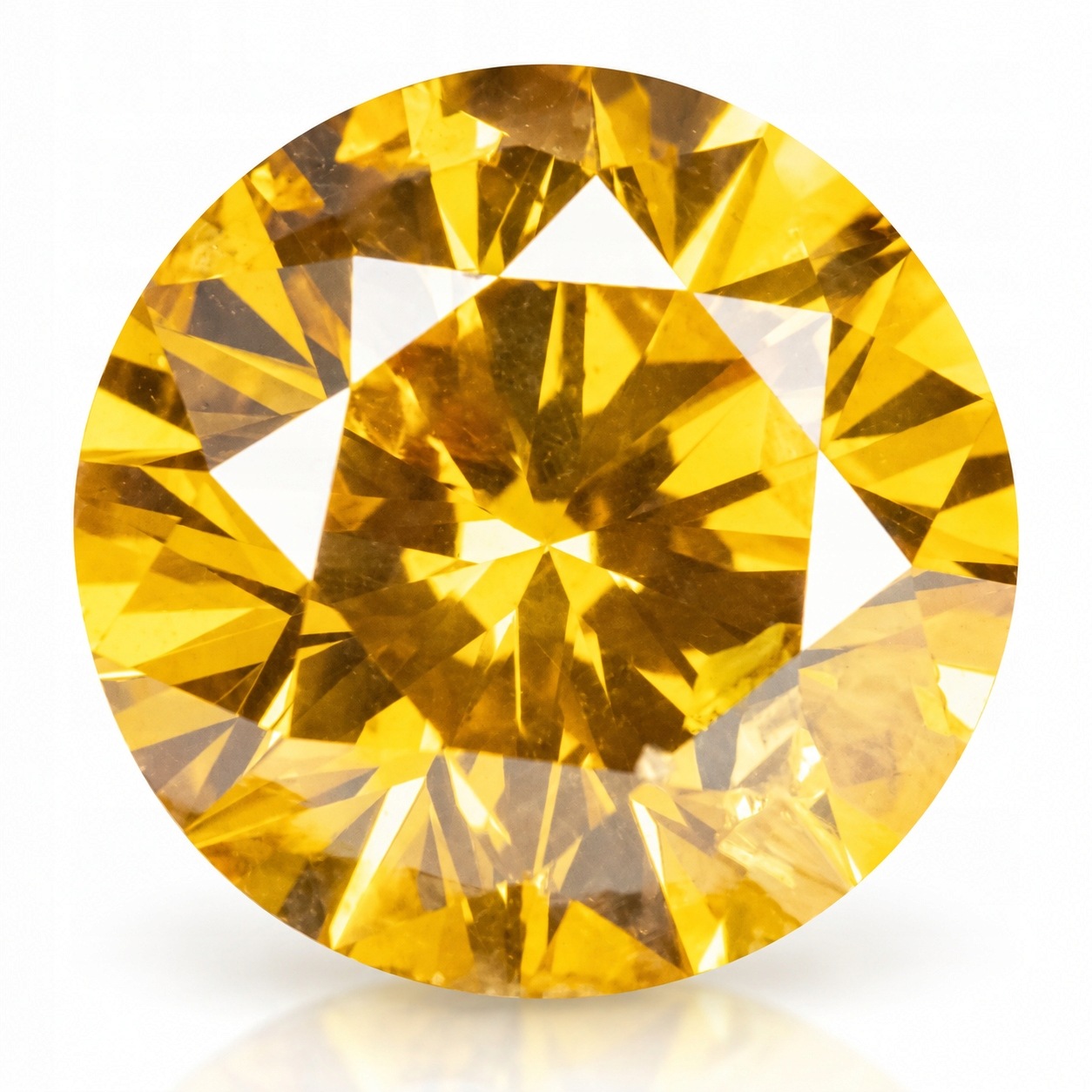 Přírodní diamant 0.31 ct Oranžový Briliant I1 certifikát Gra