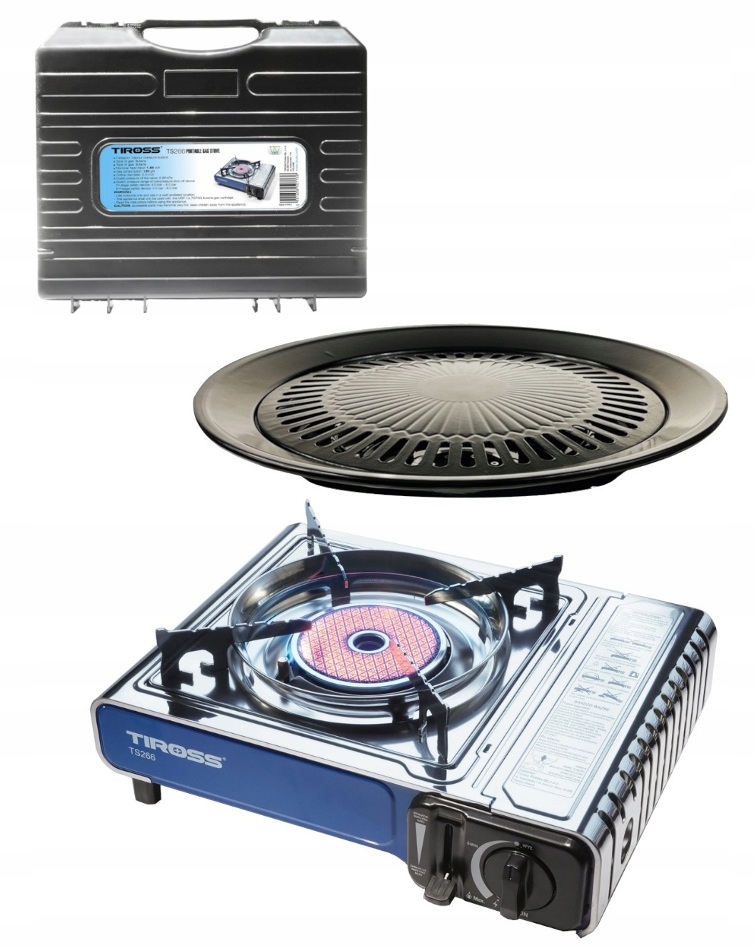 

Kuchenka Turystyczna gazowa Ceramiczna inox+ Grill
